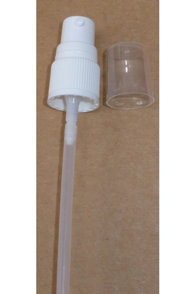 Flacon plastique PEHD blanc 30ml avec bouchon pompe service crème